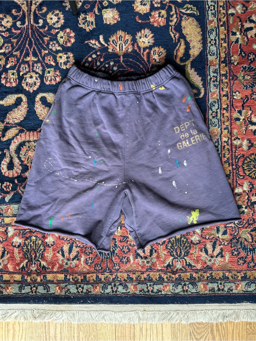 Gallery Dept Purple Paint-Splatter Men's Gym Shorts